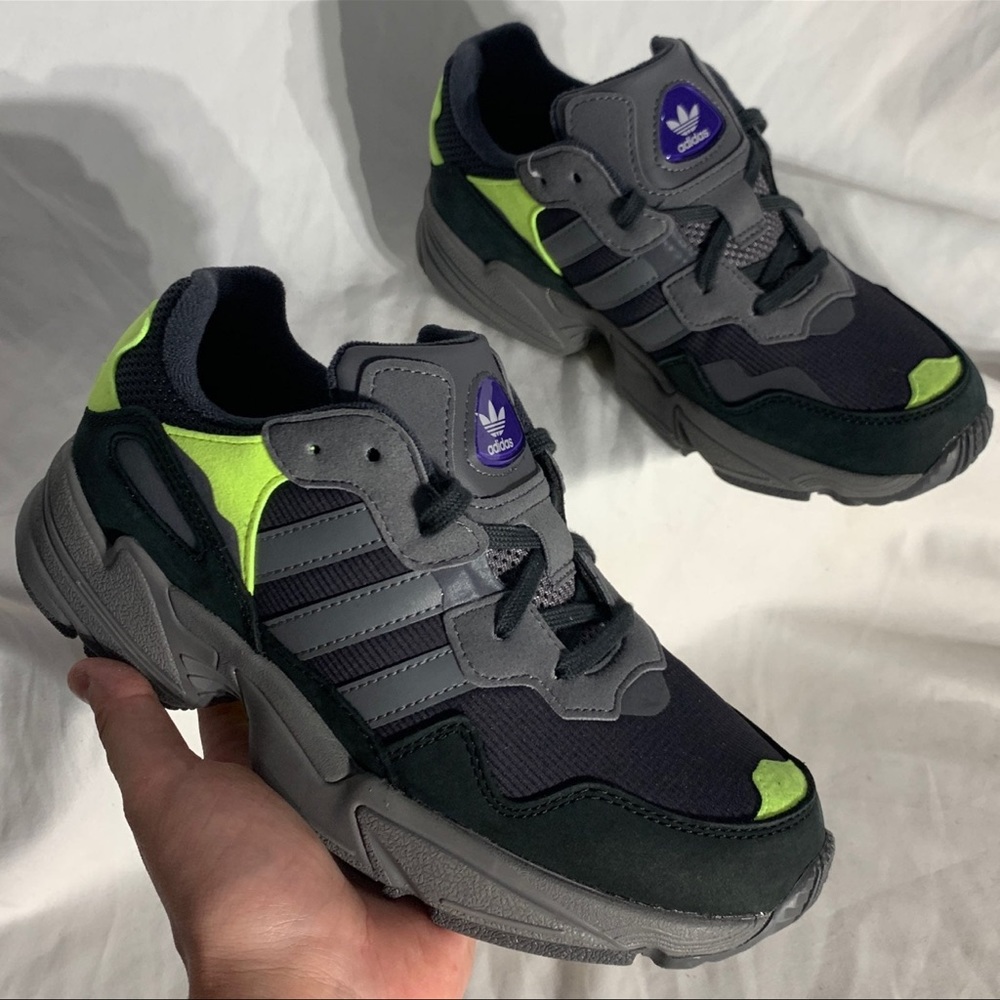 Adidas Yung 96 Carbon Solar Grey Black Shoes New Womans‎ Sizing - Picture 5 of 7